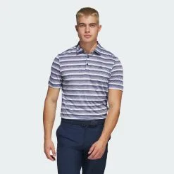 Adidas Golf 2-Colour Stripe Shirt Collegiate Navy/White