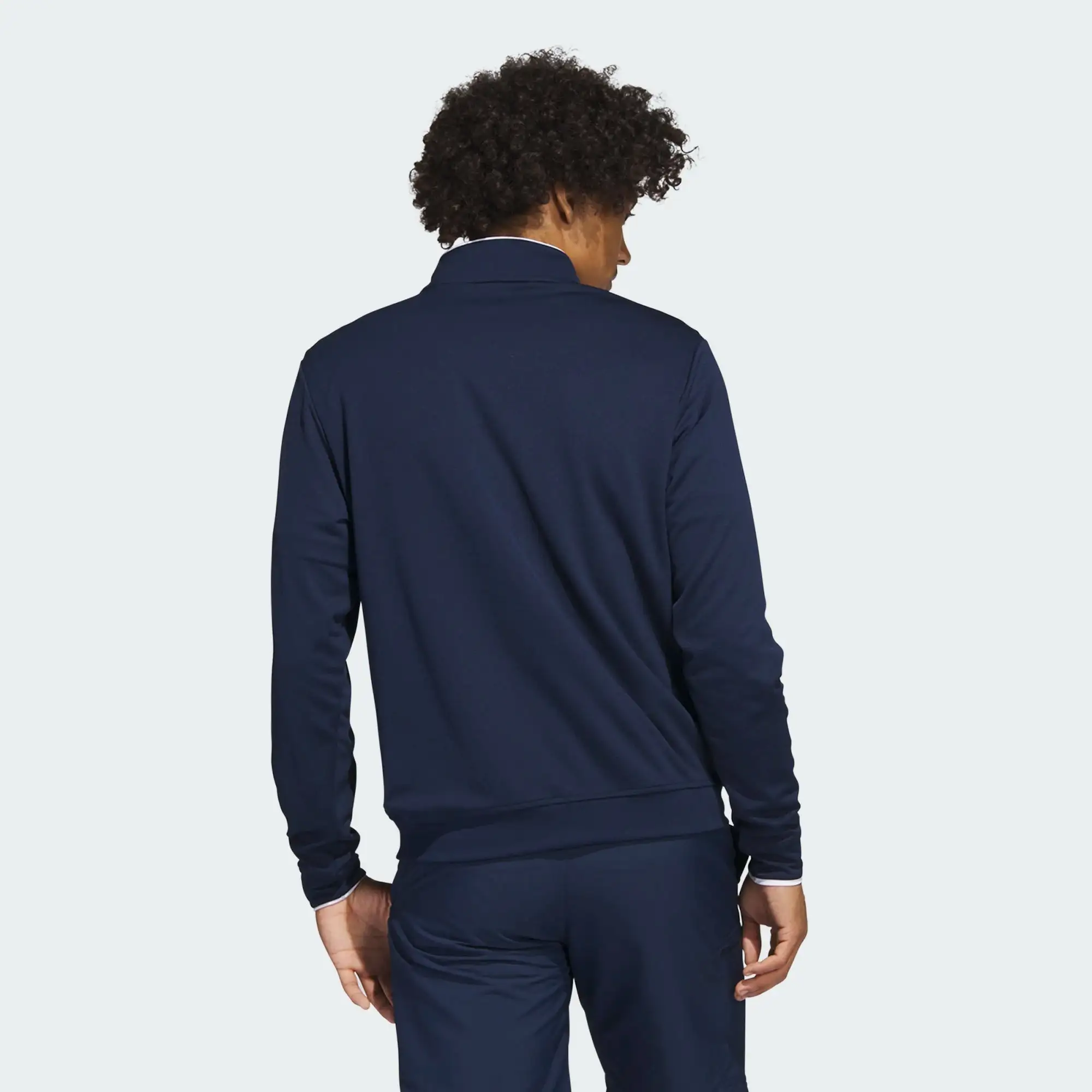 Adidas Light Weight Quarter Zip Collegiate Navy/White 5 Adidas Light Weight Quarter Zip Collegiate Navy/White - Image 3