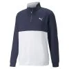 Puma Gents Gamer Colorblock ¼ Zip Navy Blazer - Bright White