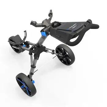 POWAKADDY 2022 MICRA PUSH CART-GUN METAL/BLUE TRIM 4 POWAKADDY 2022 MICRA PUSH CART-GUN METAL/BLUE TRIM - Image 2