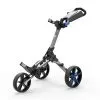 POWAKADDY 2022 MICRA PUSH CART-GUN METAL/BLUE TRIM -Clubs Cheap Store 40383