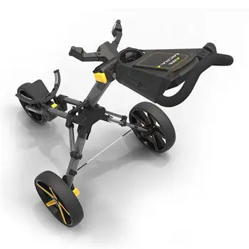 POWAKADDY 2022 MICRA PUSH CART-GUN METAL/YELLOW TRIM 4 POWAKADDY 2022 MICRA PUSH CART-GUN METAL/YELLOW TRIM - Image 2
