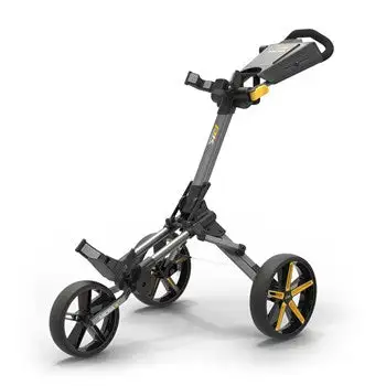 POWAKADDY 2022 MICRA PUSH CART-GUN METAL/YELLOW TRIM 3 POWAKADDY 2022 MICRA PUSH CART-GUN METAL/YELLOW TRIM