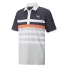 PUMA MATTR ONE WAY POLO SHIRT - NAVY BLAZER/HOT CORAL -Clubs Cheap Store 599115 19 1