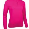 Glenmuir Ladies Zip Neck Lightweight Cotton Golf Sweater-MAGENTA AVA -Clubs Cheap Store 890x1200 fitbox ava magenta4