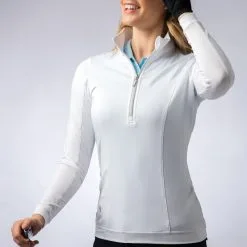 Glenmuir Ladies Zip Neck Shaped Panel Performance Golf Mid Layer CARINA