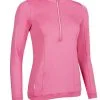 Glenmuir Ladies Zip Neck Shaped Panel Performance Golf Midlayer CARINA Sorbet Marl -Clubs Cheap Store 890x1200 fitbox carina sorbetmarl12