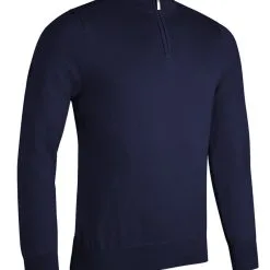 Glenmuir Gents Devon Zip Neck Sweater Navy