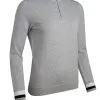 Glenmuir Ladies Zip Neck Contrast Rib Diamante Cotton Golf Sweater GAELLE -Clubs Cheap Store 890x1200 fitbox gaelle lightgreymarlwhitenavy4
