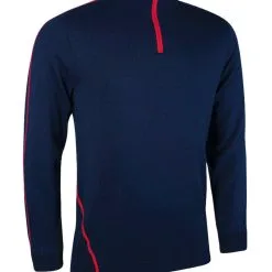 Sunderland Gents Hamsin-Lined Zip Neck Sweater Navy/Red