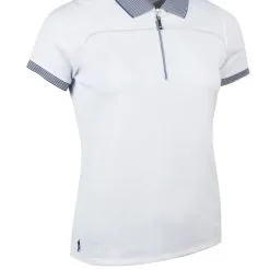 Glenmuir Ladies Nadia Polo Shirt White - Navy