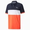 Puma Gents CLOUDSPUN Highway Men's Golf Polo Shirt Navy Blazer-Hot Coral -Clubs Cheap Store CLOUDSPUN Highway Men s Golf Polo Shirt