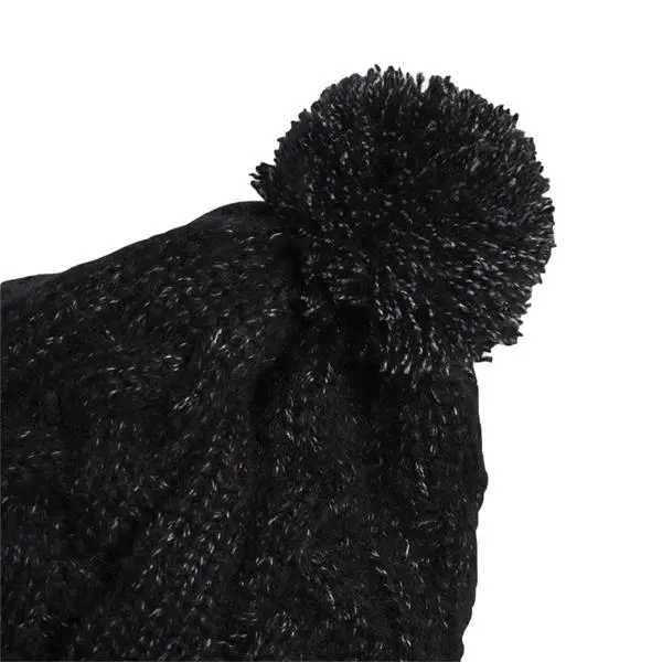 Adidas Ladies Pom Beanie Power Black 4 Adidas Ladies Pom Beanie Power Black - Image 2