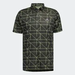 Adidas Gents JACQUARD POLO SHIRT BLACK/PULLIM