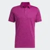 Adidas Golf Textured Jacquard Shirt Lucid Fuschia