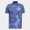 Adidas FLOWER MESH GOLF POLO SHIRT Blue Fusion/Collegiate Navy