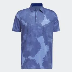 Adidas FLOWER MESH GOLF POLO SHIRT Blue Fusion/Collegiate Navy