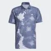 Adidas FLOWER MESH GOLF POLO SHIRT White / Collegiate Navy