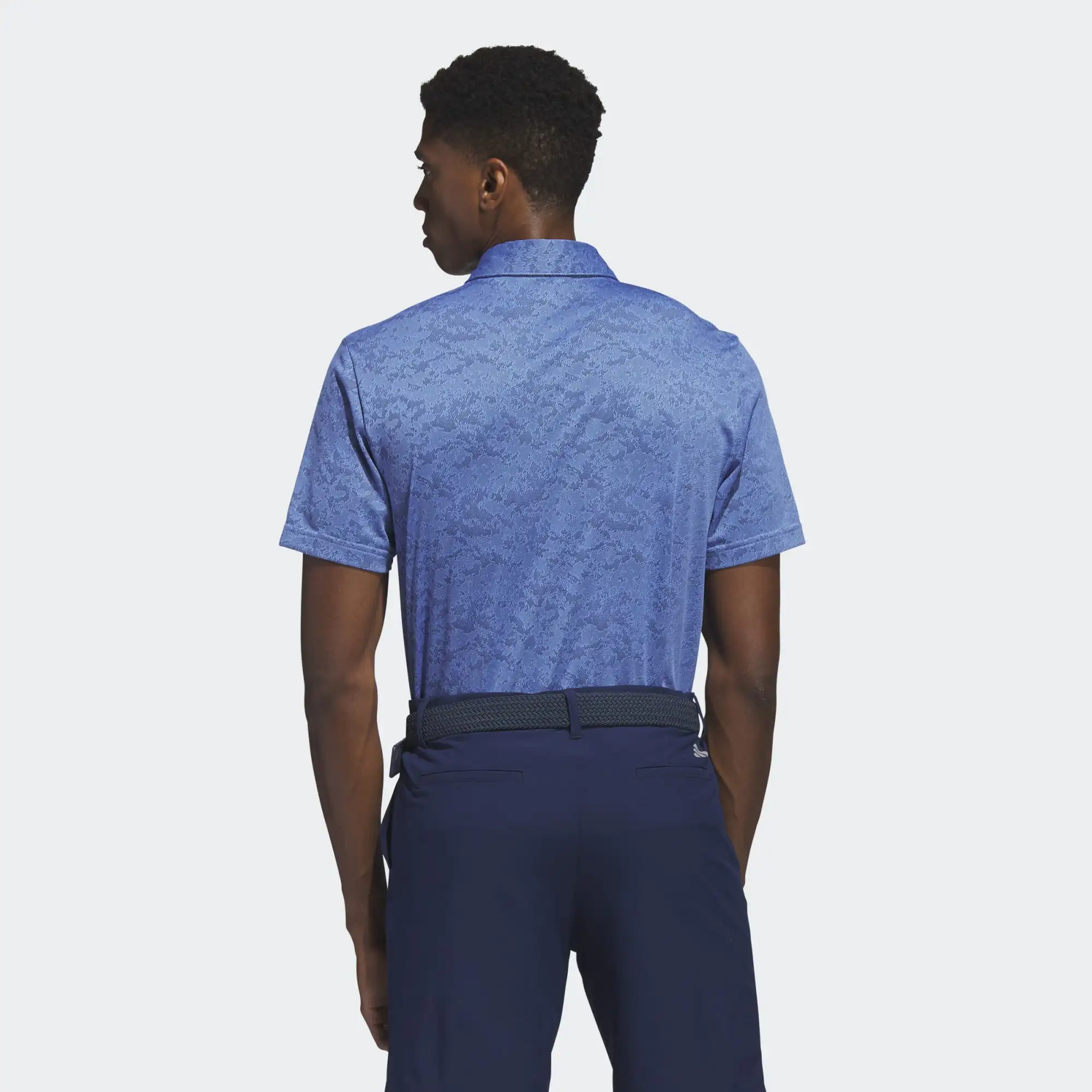 Adidas Golf Textured Jacquard Shirt Blue Fusion / Collegiate Navy 5 Adidas Golf Textured Jacquard Shirt Blue Fusion / Collegiate Navy - Image 3