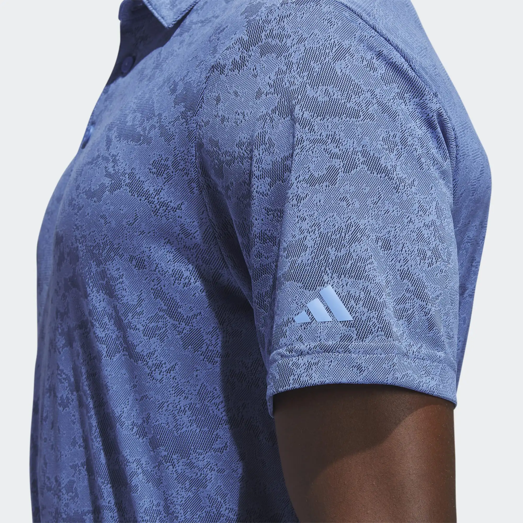 Adidas Golf Textured Jacquard Shirt Blue Fusion / Collegiate Navy 6 Adidas Golf Textured Jacquard Shirt Blue Fusion / Collegiate Navy - Image 4