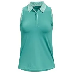 Under Armour Ladies Iso-Chill Sleeveless Polo Shirt Green Neptune - Sea Mist (369)