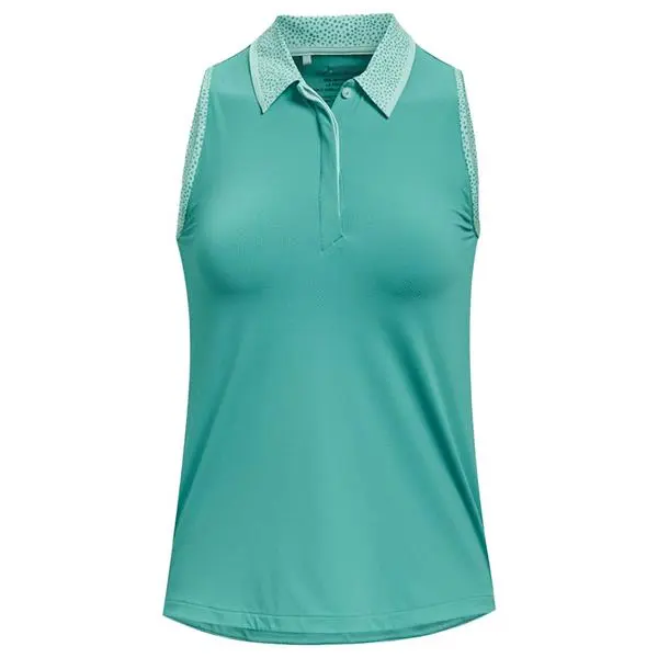 Under Armour Ladies Iso-Chill Sleeveless Polo Shirt Green Neptune - Sea Mist (369) 3 Under Armour Ladies Iso-Chill Sleeveless Polo Shirt Green Neptune - Sea Mist (369)