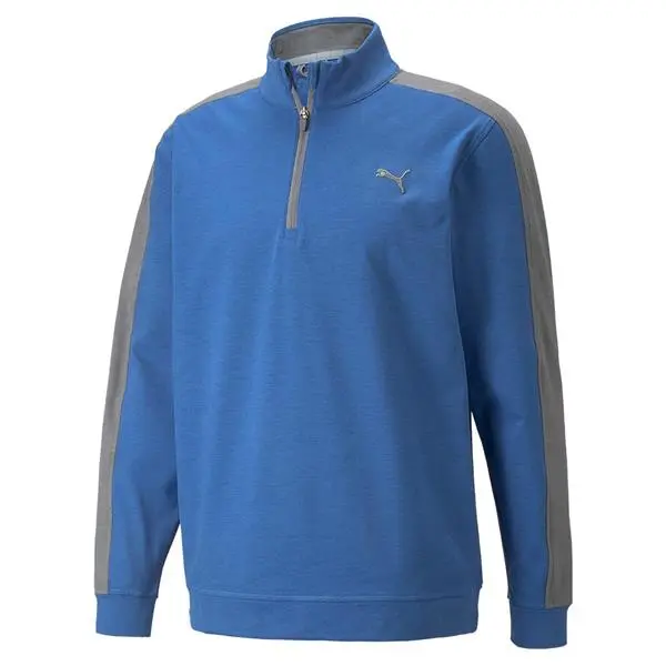 Puma Gents Cloudspun T7 1/4 Zip Top Blue - Grey 3 Puma Gents Cloudspun T7 1/4 Zip Top Blue - Grey