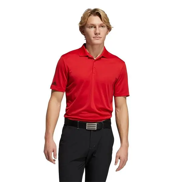 Adidas Gents Performance Polo Shirt Collegiate Red 4 Adidas Gents Performance Polo Shirt Collegiate Red - Image 2