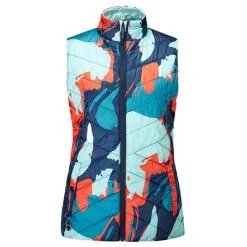 Ping Ladies Cece Padded Reversible Vest Navy Multi - Aquatic