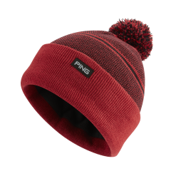 PING MEN'S HEWITT BOBBLE KNIT HAT Black/Red