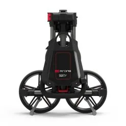 PowaKaddy 22 DXL Lite Fast Fold Push Cart Red Trim -Clubs Cheap Store Product Template 0003s 0000 PowaKaddy DLX Gunmetal Red Folded Front