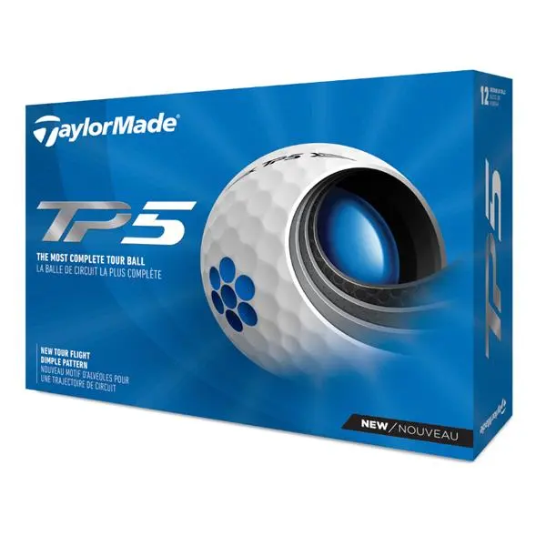 TaylorMade TM21 TP5 Golf Ball White 3 TaylorMade TM21 TP5 Golf Ball White