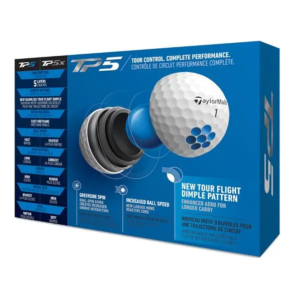 TaylorMade TM21 TP5 Golf Ball White 5 TaylorMade TM21 TP5 Golf Ball White - Image 3