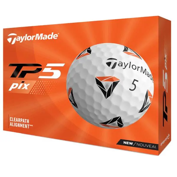 TaylorMade TP5 Pix 2.0 Golf Balls Dozen White (2 Dozen €90) 3 TaylorMade TP5 Pix 2.0 Golf Balls Dozen White (2 Dozen €90)