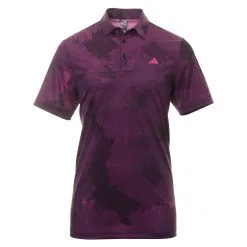 Adidas FLOWER MESH GOLF POLO SHIRT Black/Lucid Fuschia