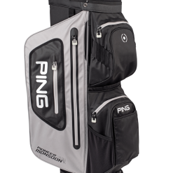 Ping Pioneer Monsoon 201 Cart Bag- Light Grey - Black-White