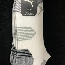 PUMA Golf Low Cut Socks 3 Pair Pack- White