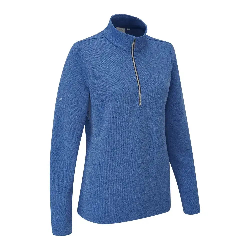 Ping Ladies Lyla ½ Zip Top Snorkel Blue Marl 3 Ping Ladies Lyla ½ Zip Top Snorkel Blue Marl